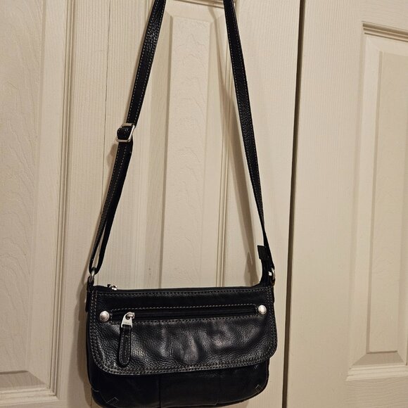 Fossil Leather Crossbody Black - Picture 2 of 4